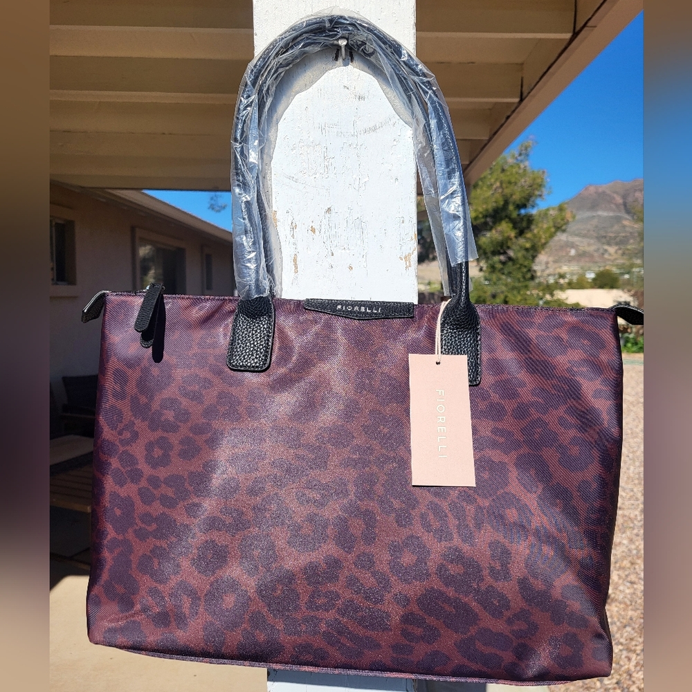 FIORELLI Bonnie Winter Leopard Large Tote Bag - Brown and Black